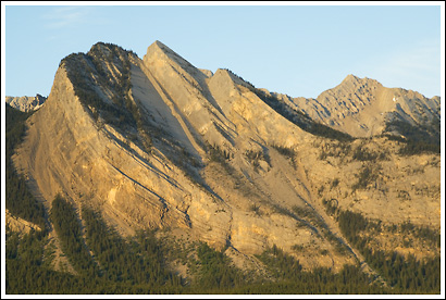 Granite wall, Jasper National Park, Alberta, Canada.