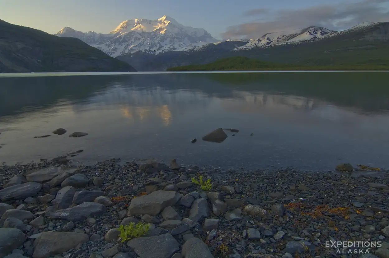Mount Saint Elias from Icy Bay, Wrangell St. Elias National Park, Alaska.