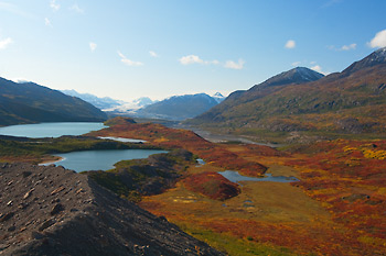 Ross Green Lake, fall, Wrangell-St. Elias National Park and Pr
