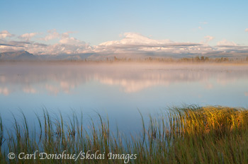 Mount Sanford and reflection, Wrangell St. Elias National Park and Preserve, Alaska.