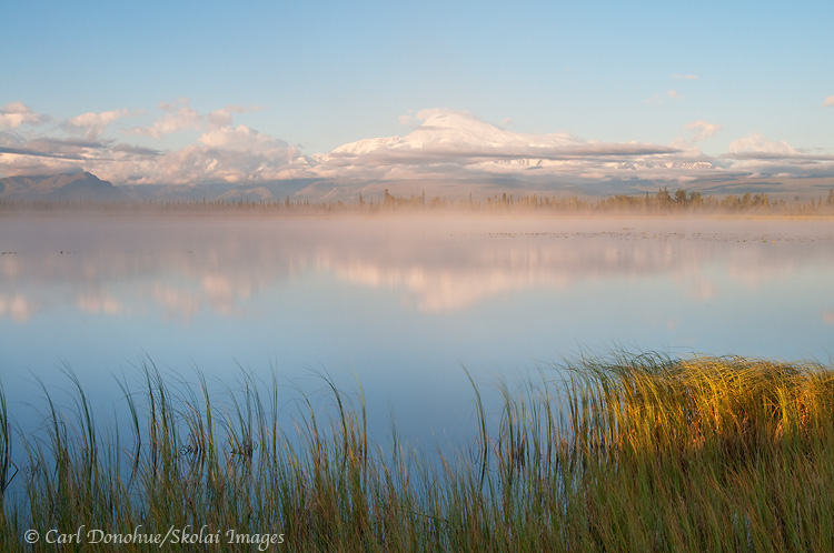 Mount Sanford and reflection, Wrangell St. Elias National Park and Preserve, Alaska.