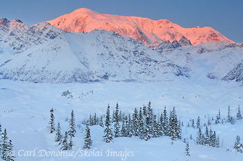 Winter in Wrangell-St. Elias National Park and Preserve, Kuskulana River, Alaska.
