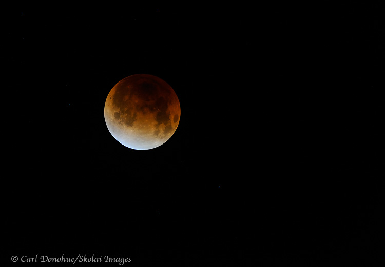 Full Moon and a Lunar eclipse, Anchorage, Alaska.