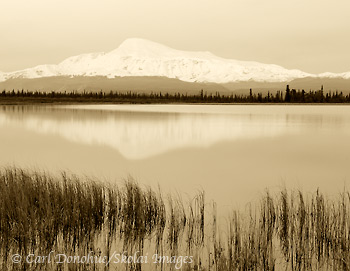Mount Sanford in Black and White, Wrangell-St. Elias National Park and Preserve, Alaska.