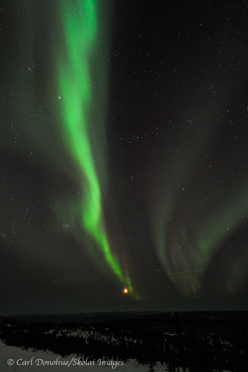 Aurora borealis, and Venus, Alaska.